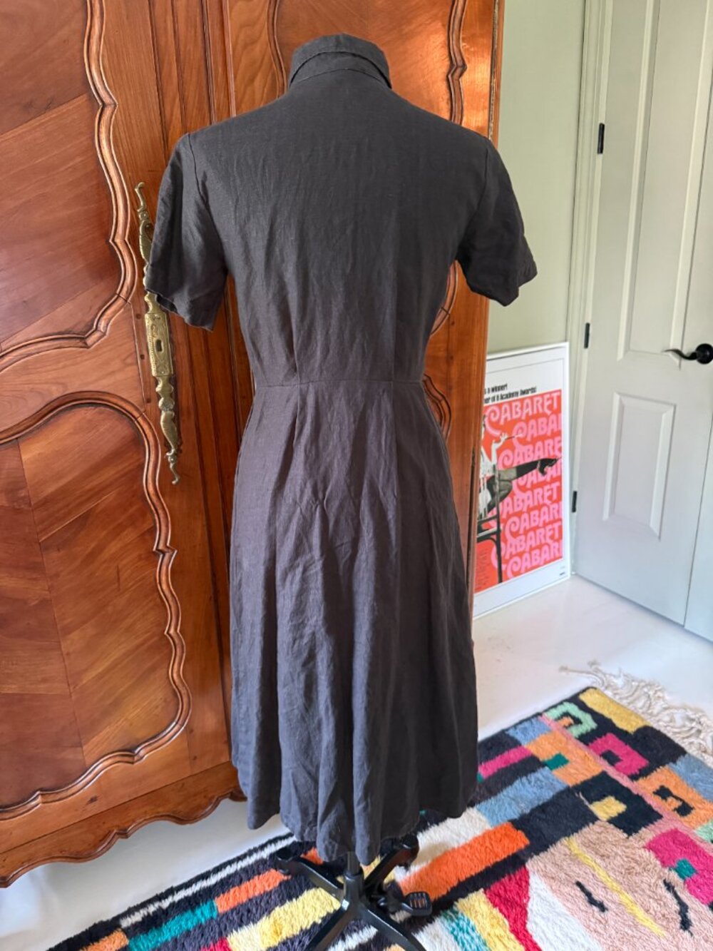 Ilana Kohn Black Linen Iris Shirt Dress Size XS - Picture 3 of 5